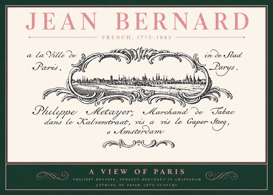 Jean Bernard A View of Paris No4 - Poszter