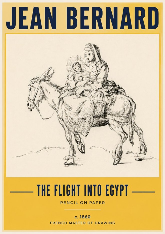Jean Bernard The Flight into Egypt No3 - Poszter