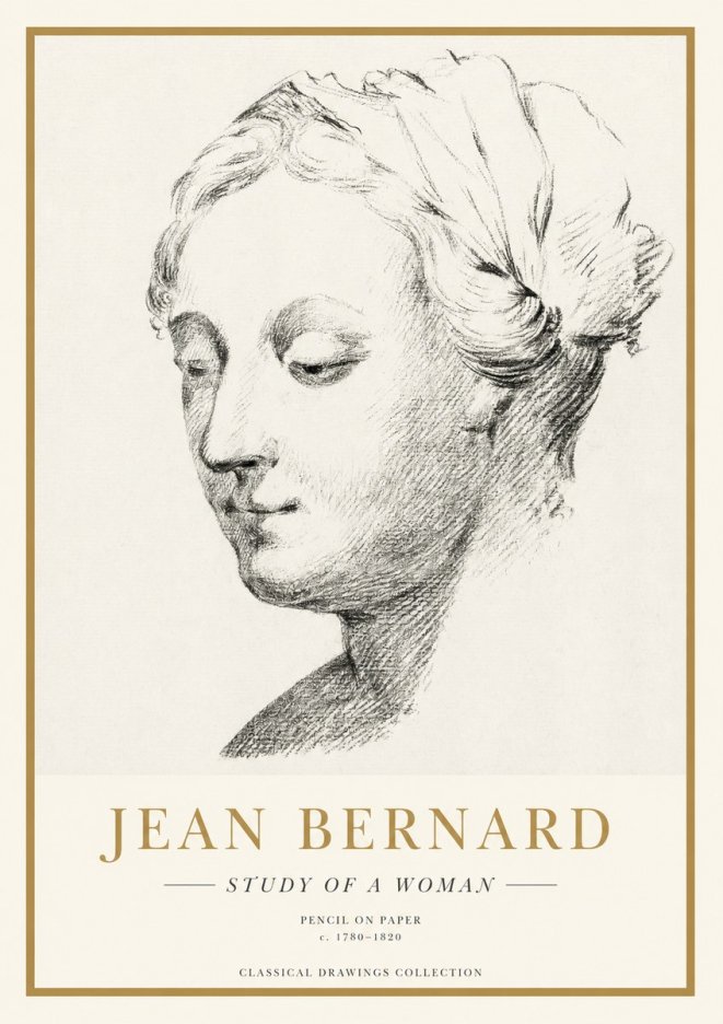 Jean Bernard Study of a Woman No1 - Poszter