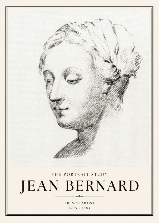 Jean Bernard Study of a Woman No2 - Poszter