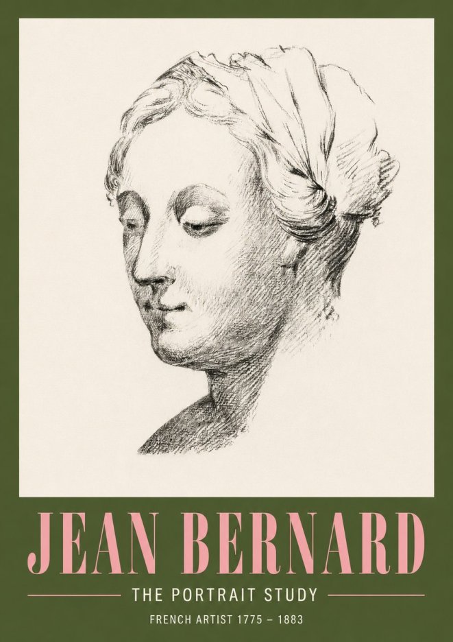 Jean Bernard Study of a Woman No4 - Poszter