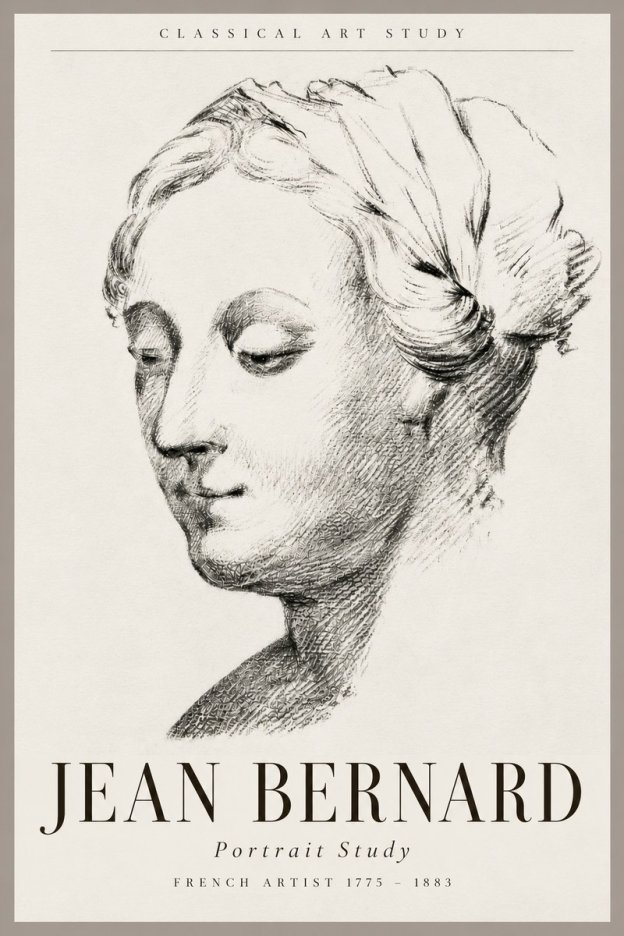 Jean Bernard Study of a Woman No6 - Poszter