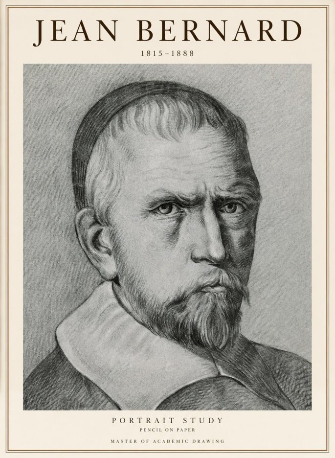 Jean Bernard Portrait Study IV No1 - Poszter