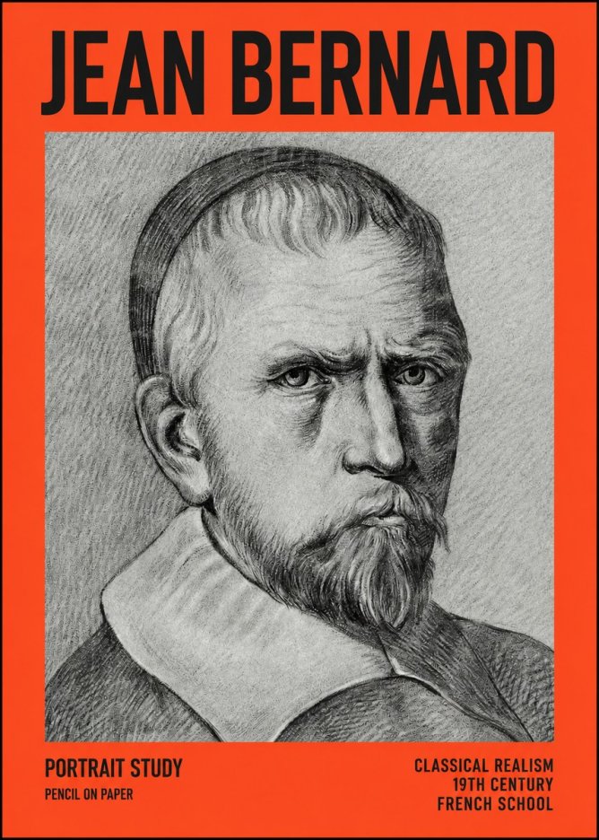 Jean Bernard Portrait Study IV No4 - Poszter