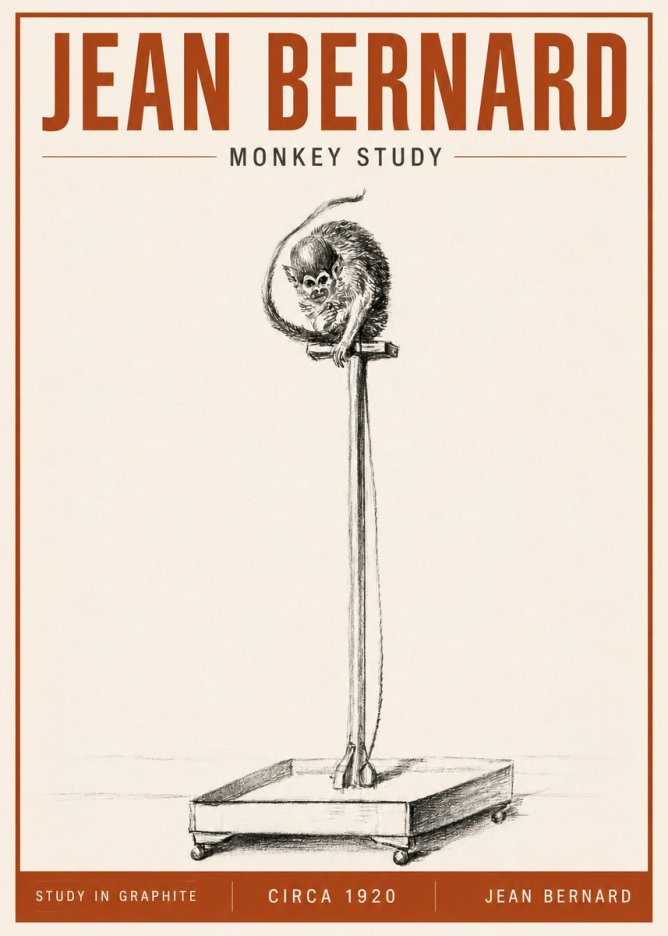 Jean Bernard Monkey Study No5 - Poszter