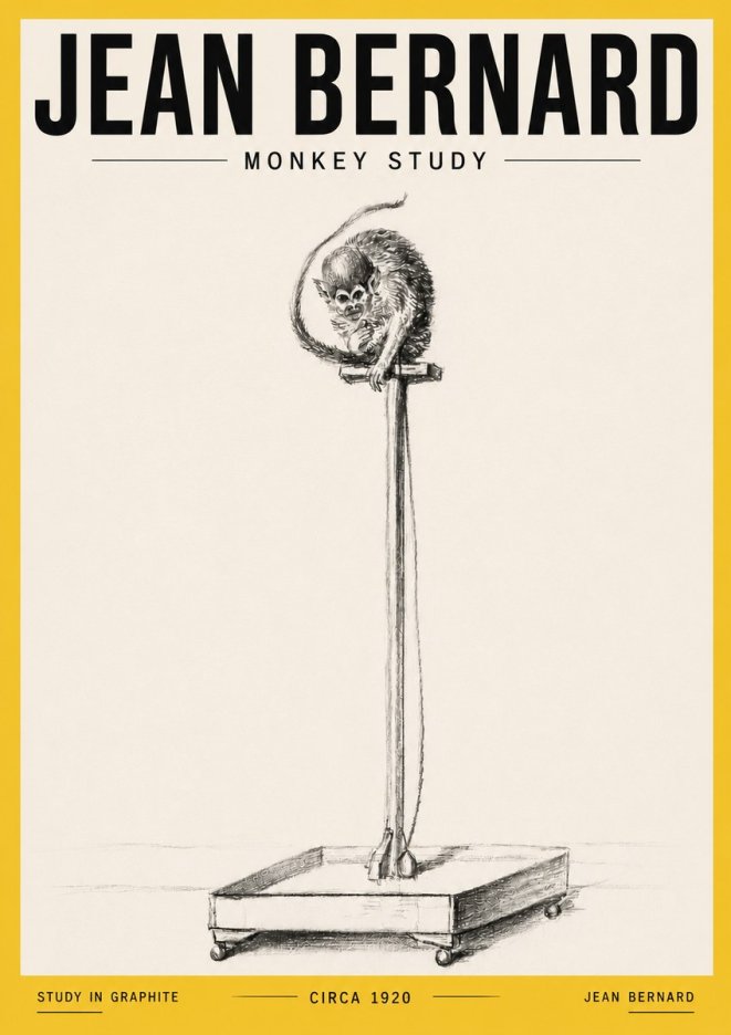 Jean Bernard Monkey Study No6 - Poszter