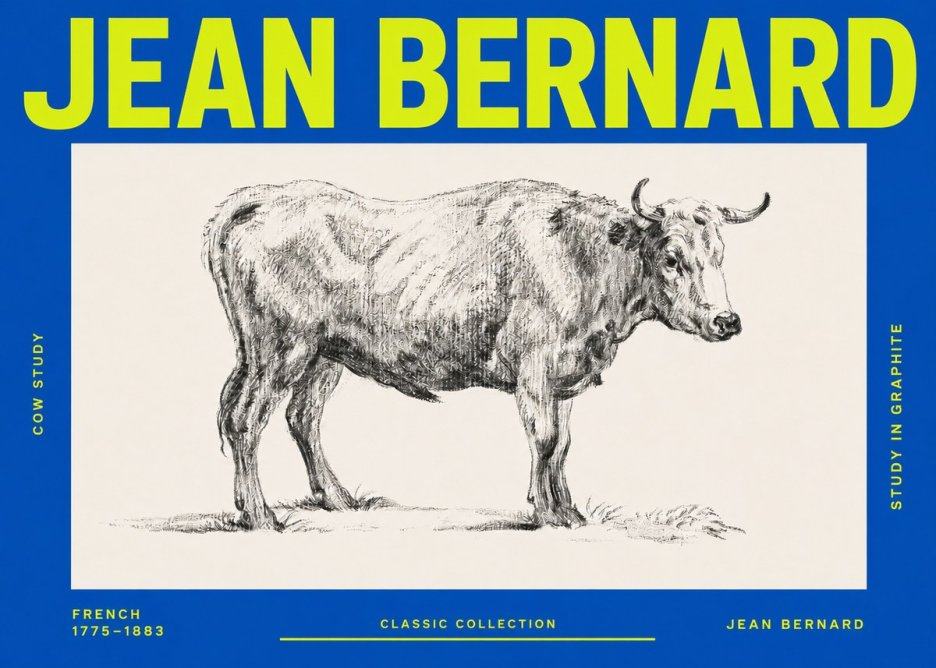 Jean Bernard Cow Study No3 - Poszter