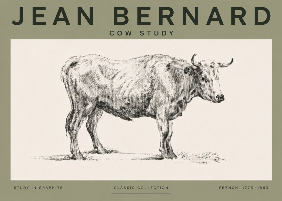 Jean Bernard Cow Study No4 - Poszter