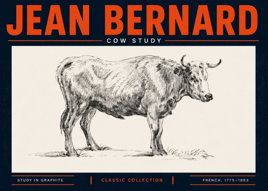 Jean Bernard Cow Study No5 - Poszter