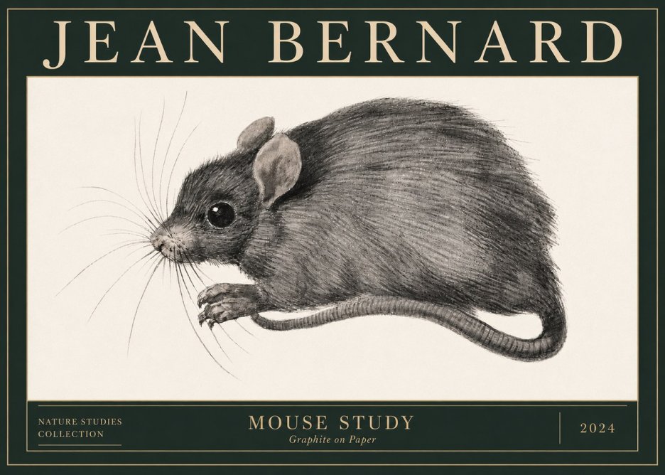 Jean Bernard Mouse Study No4 - Poszter