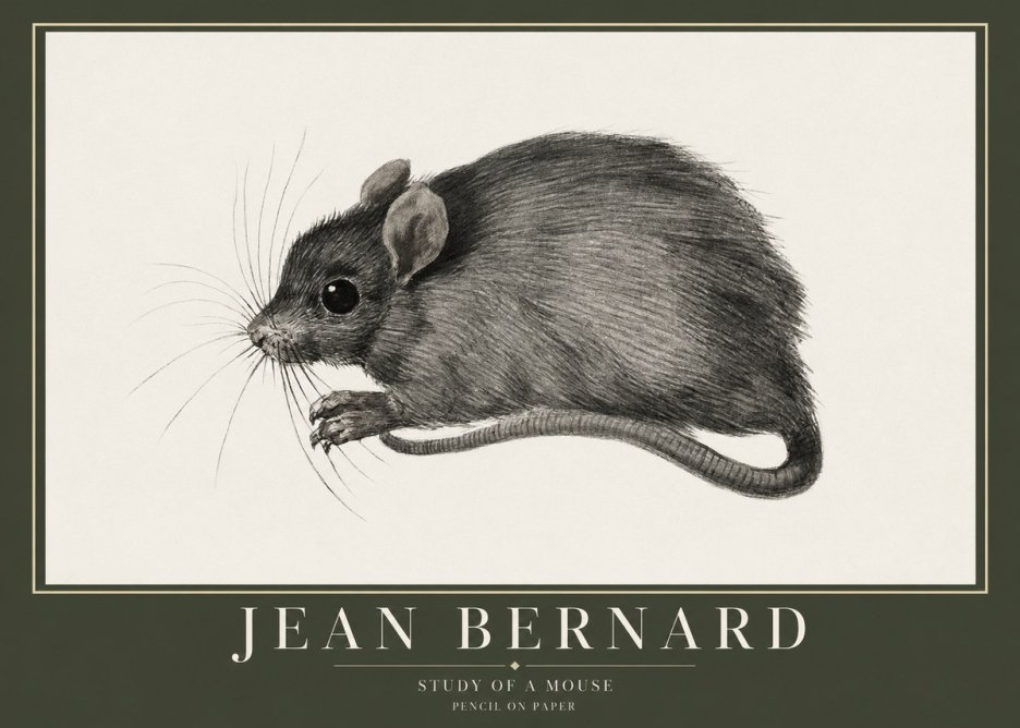 Jean Bernard Mouse Study No5 - Poszter