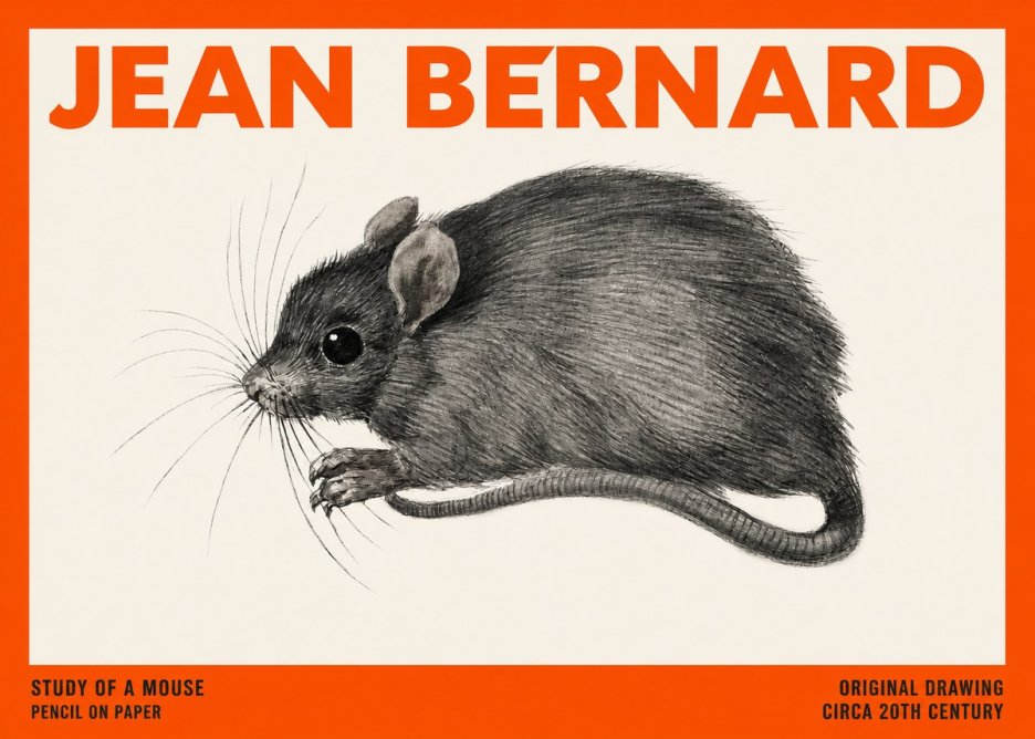 Jean Bernard Mouse Study No6 - Poszter