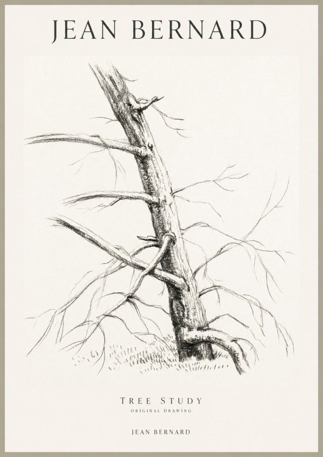 Jean Bernard Tree Study No1 - Poszter