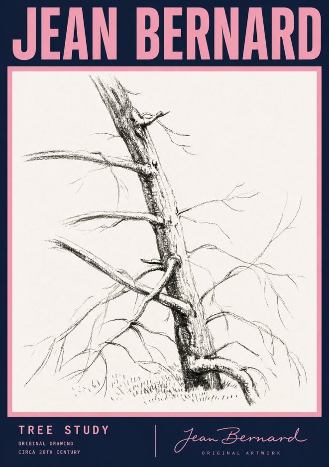 Jean Bernard Tree Study No3 - Poszter