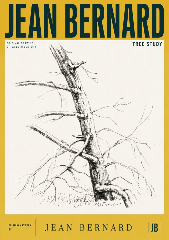 Jean Bernard Tree Study No5 - Poszter
