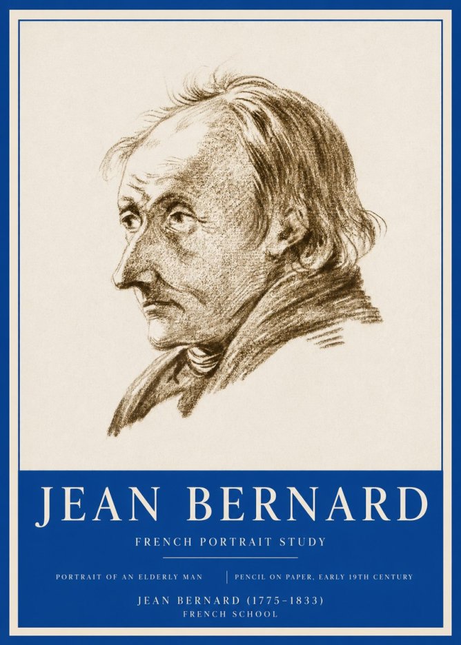 Jean Bernard Portrait of an Elderly Man No2 - Poszter
