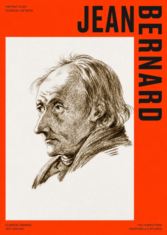 Jean Bernard Portrait of an Elderly Man No4 - Poszter