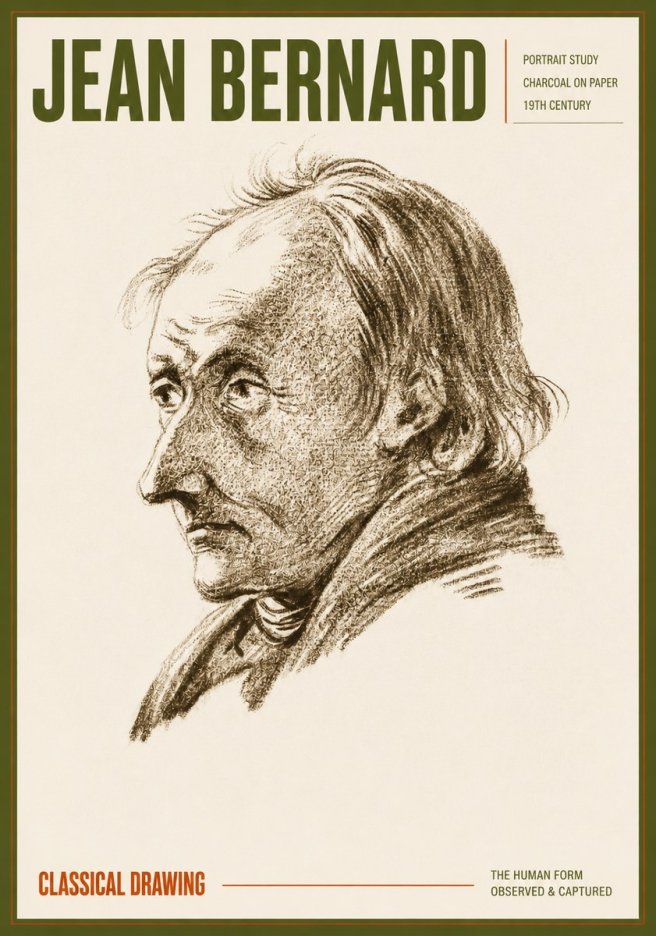 Jean Bernard Portrait of an Elderly Man No6 - Poszter