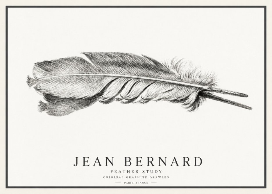 Jean Bernard Feather No4 - Poszter