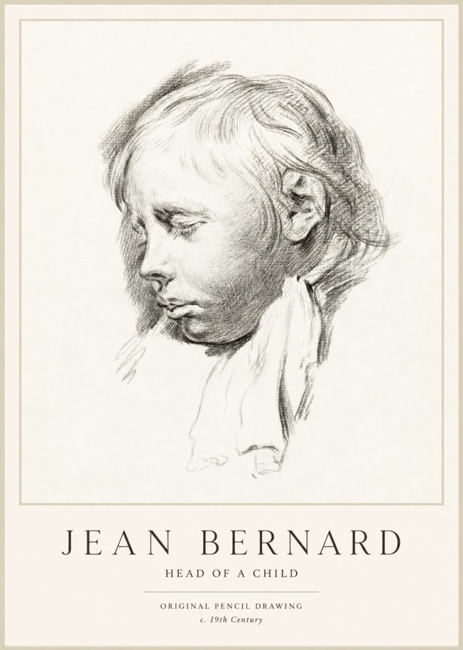Jean Bernard Head of a Child No1 - Poszter