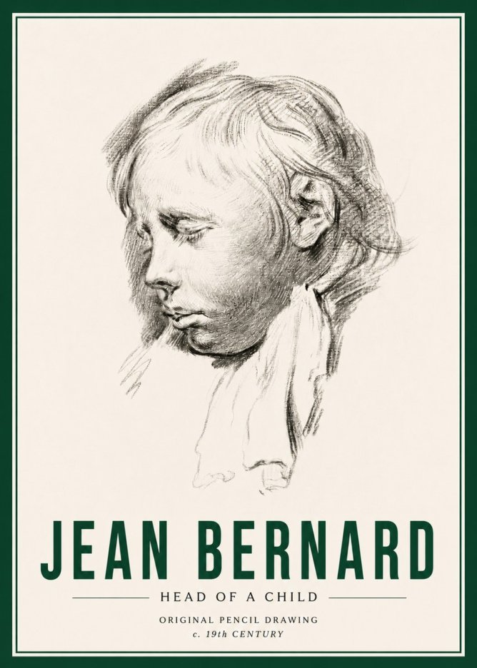 Jean Bernard Head of a Child No4 - Poszter
