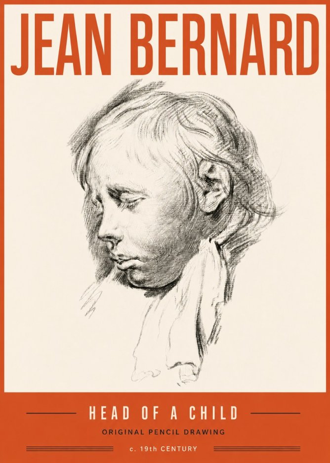 Jean Bernard Head of a Child No6 - Poszter