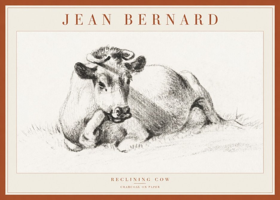 Jean Bernard Reclining Cow I No1 - Poszter