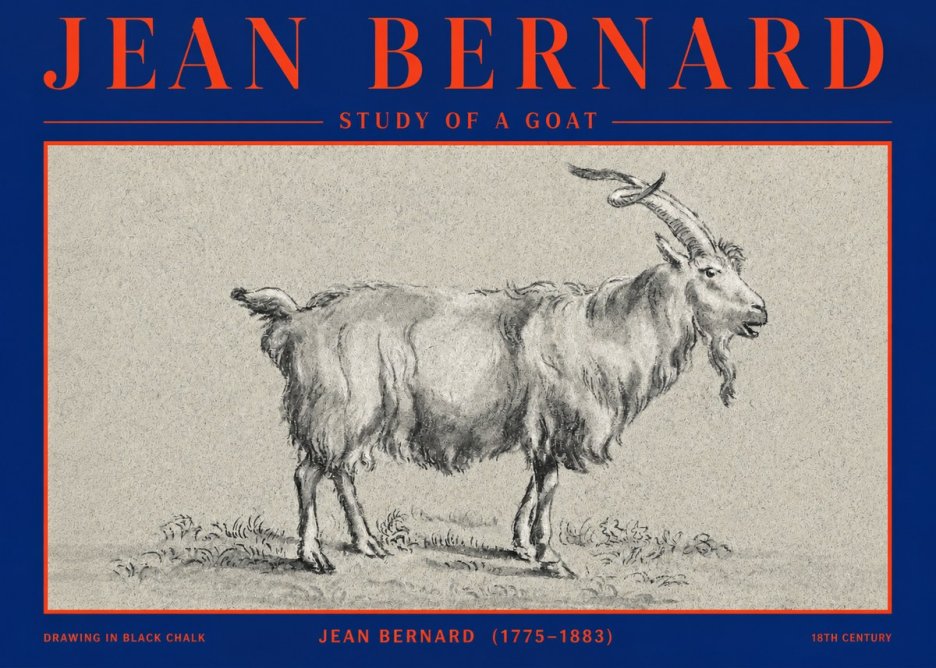 Jean Bernard Study of a Goat II No2 - Poszter