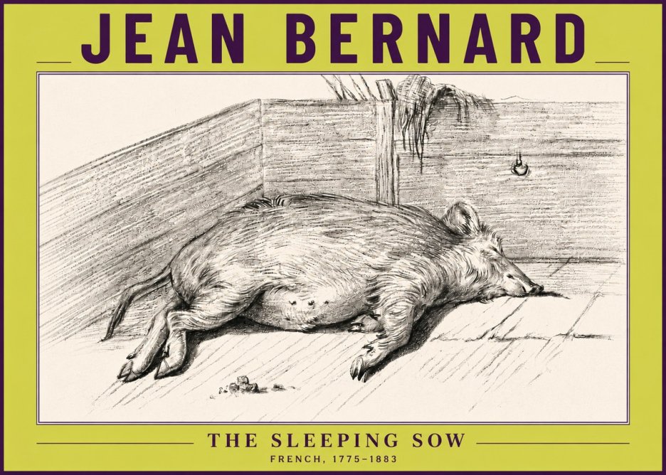 Jean Bernard The Sleeping Sow No6 - Poszter
