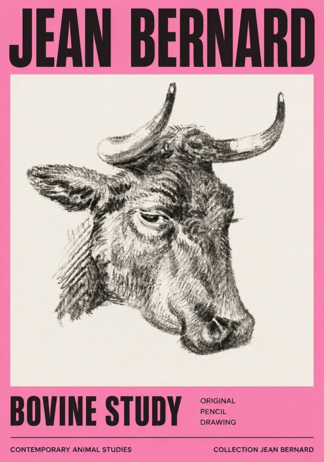 Jean Bernard Bovine Study I No3 - Poszter