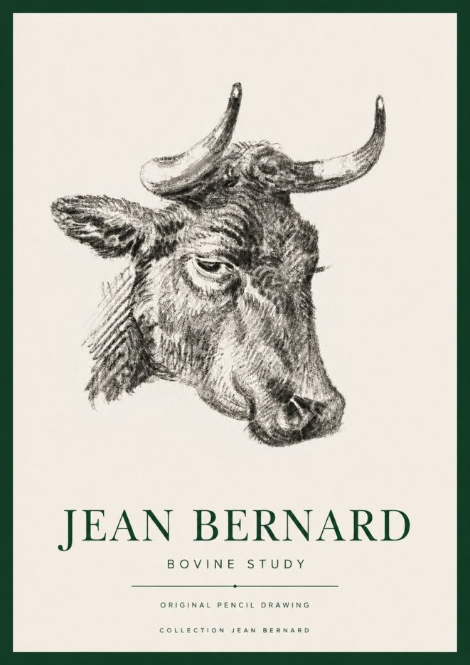 Jean Bernard Bovine Study I No4 - Poszter