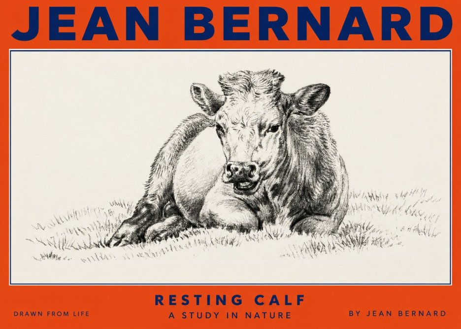 Jean Bernard Resting Calf I No2 - Poszter
