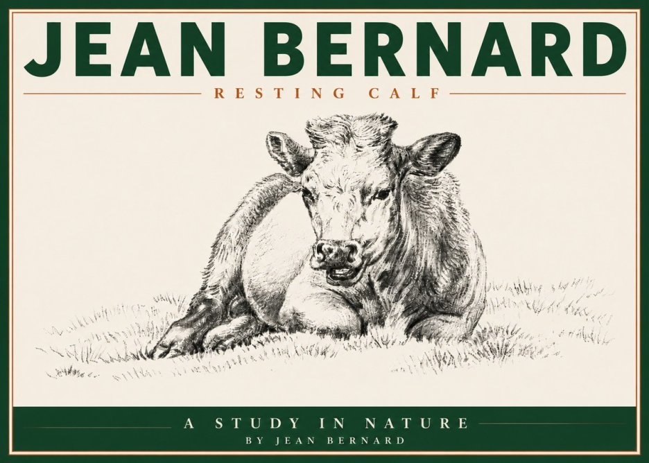 Jean Bernard Resting Calf I No5 - Poszter