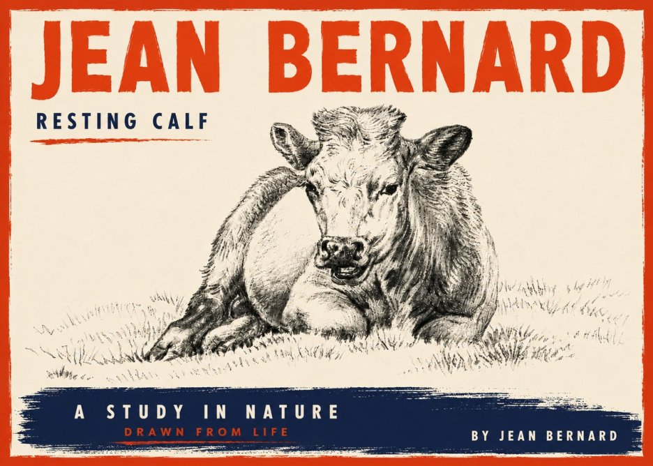 Jean Bernard Resting Calf I No6 - Poszter