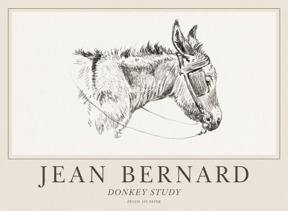 Jean Bernard Donkey Study II No1 - Poszter