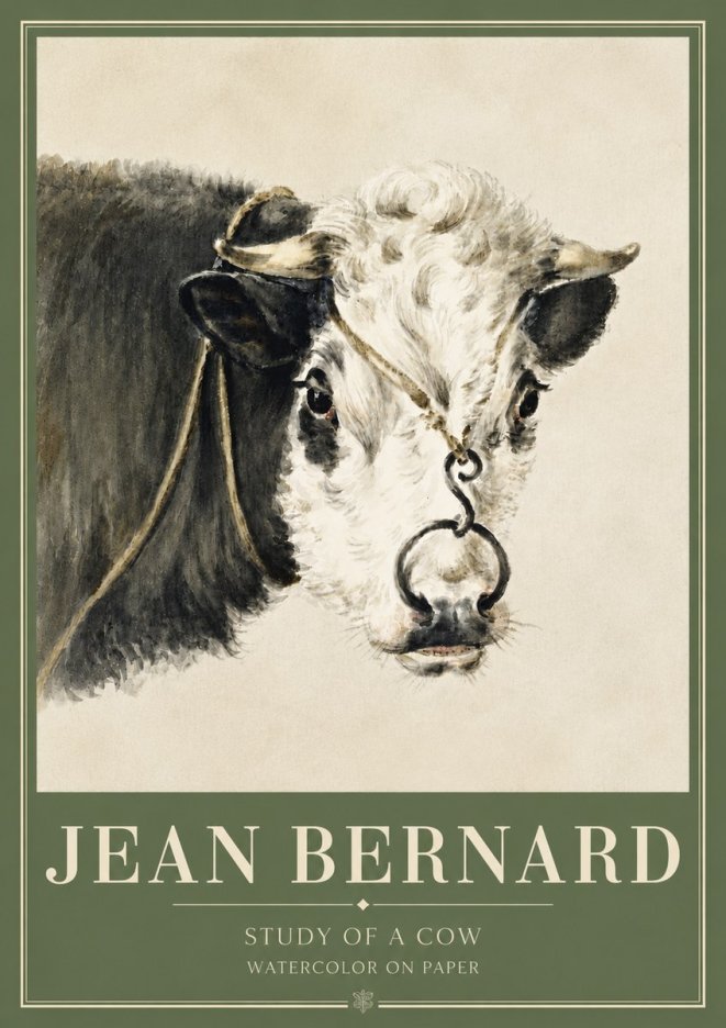 Jean Bernard Study of a Cow I No3 - Poszter