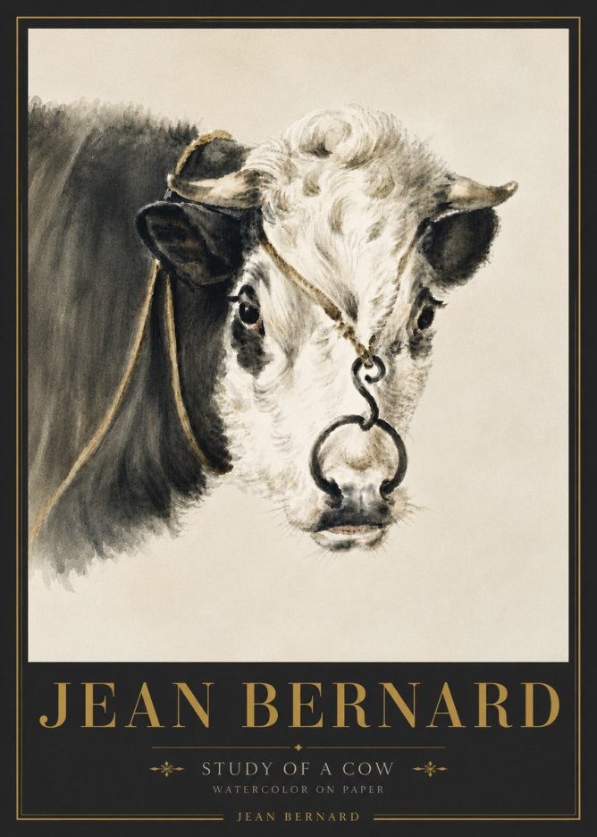 Jean Bernard Study of a Cow I No6 - Poszter