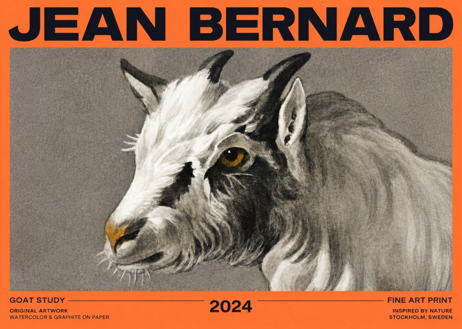 Jean Bernard Goat Study No2 - Poszter