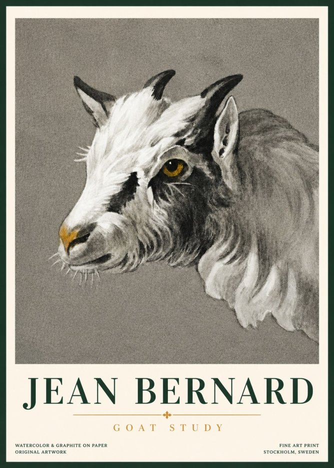 Jean Bernard Goat Study No3 - Poszter