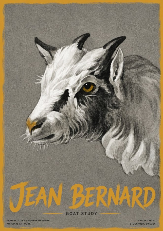 Jean Bernard Goat Study No4 - Poszter