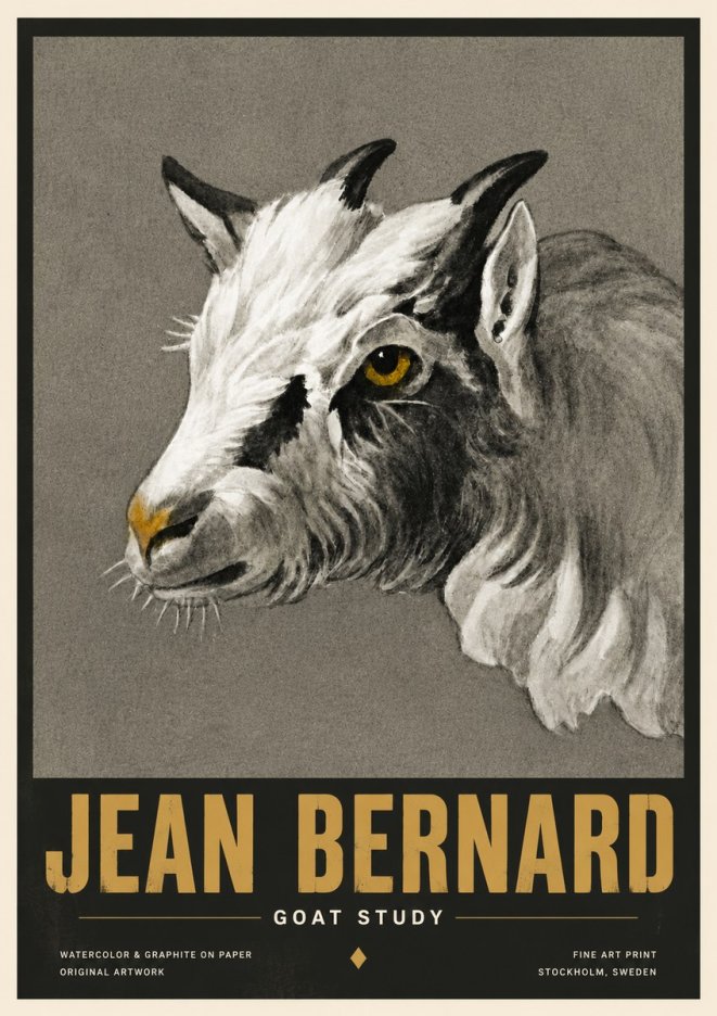 Jean Bernard Goat Study No5 - Poszter