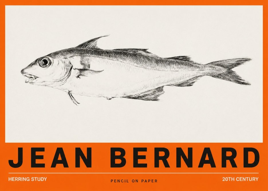 Jean Bernard Herring Study No2 - Poszter