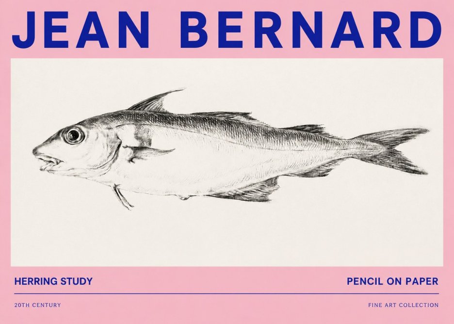 Jean Bernard Herring Study No3 - Poszter