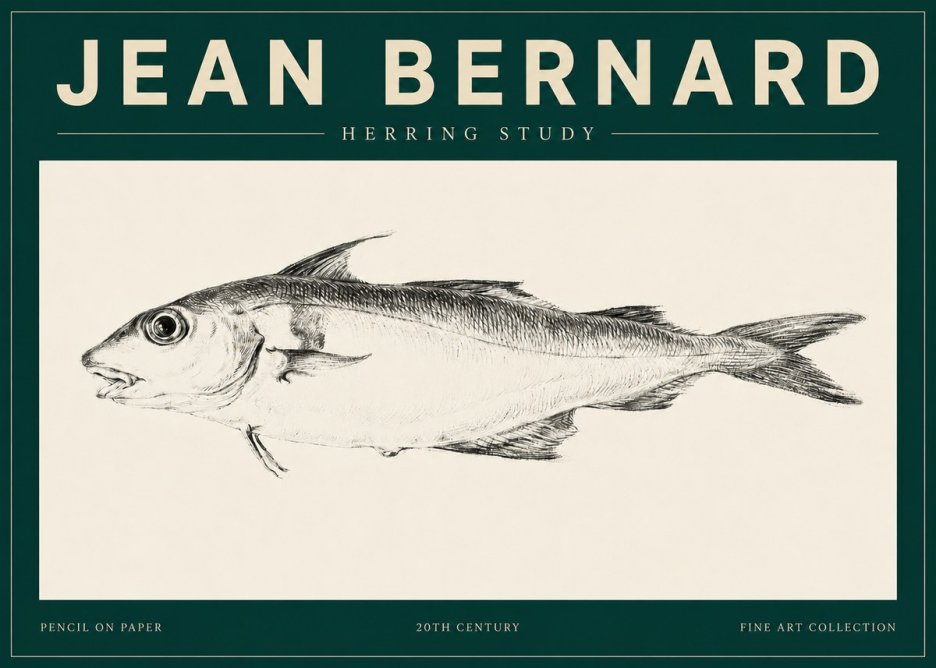 Jean Bernard Herring Study No4 - Poszter