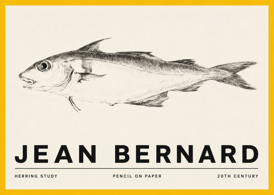 Jean Bernard Herring Study No5 - Poszter