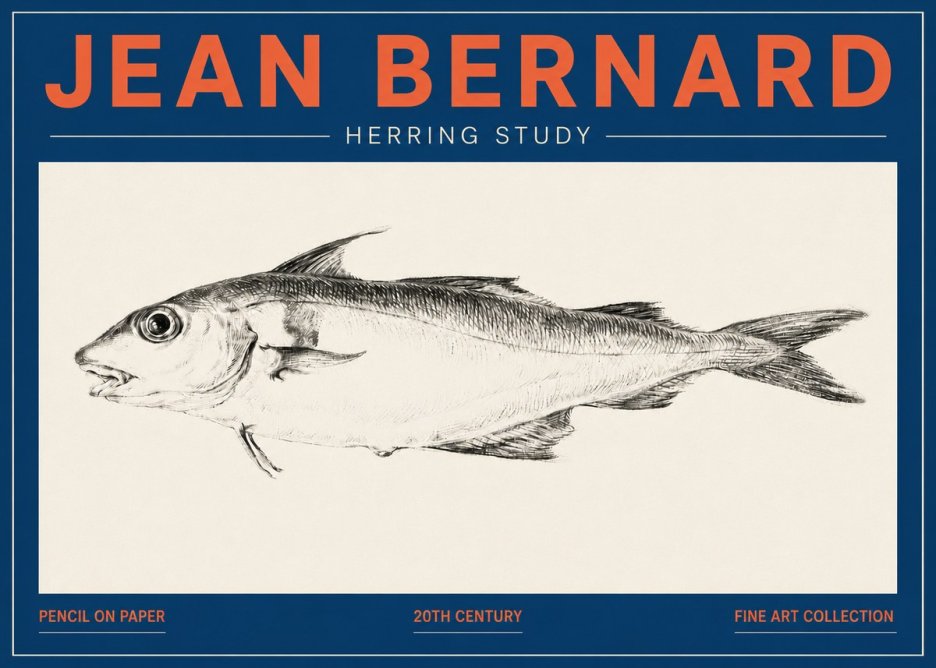 Jean Bernard Herring Study No6 - Poszter