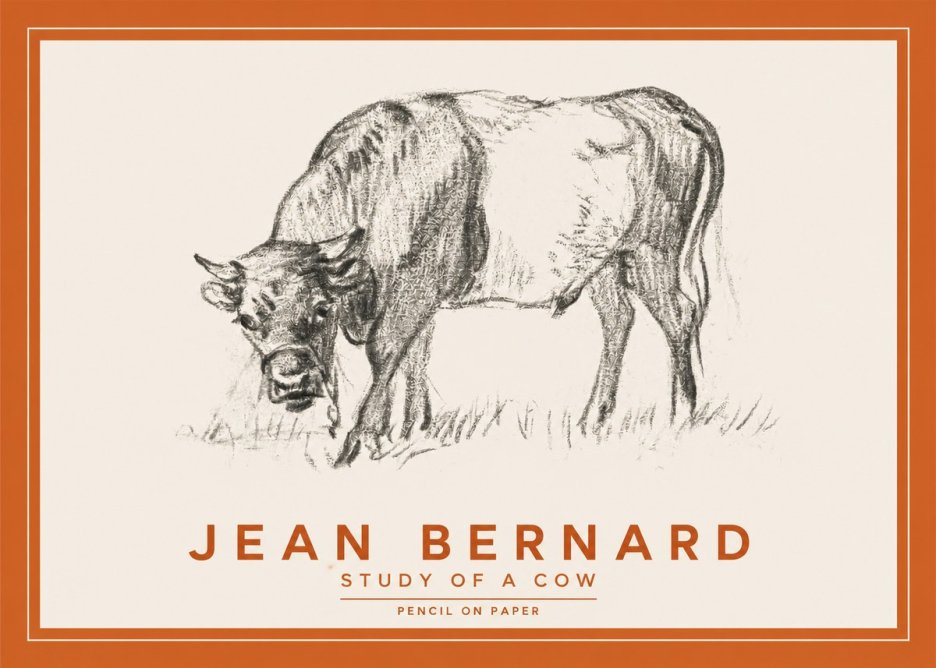 Jean Bernard Study of a Cow II No2 - Poszter