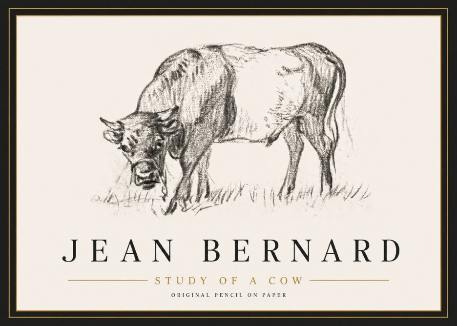 Jean Bernard Study of a Cow II No5 - Poszter