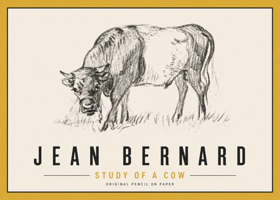 Jean Bernard Study of a Cow II No6 - Poszter