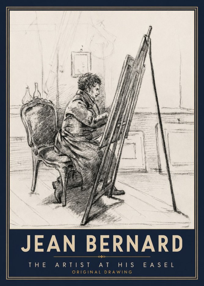 Jean Bernard The Artist at His Easel No3 - Poszter